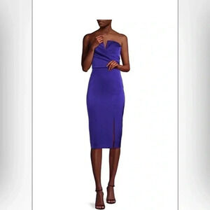 Strapless Satin Sheath Dress